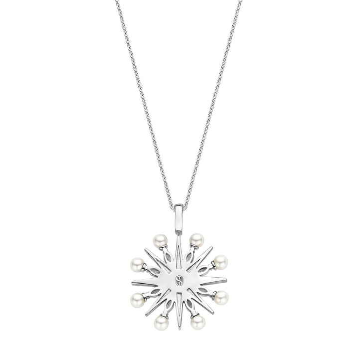 Ti Sento Yellow Gold Plated Cubic Zirconia Pearl White Star Pendant - Michael Jones Jeweller