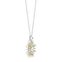Ti Sento Yellow Gold Plated Cubic Zirconia Pearl White Star Pendant - Michael Jones Jeweller