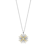 Ti Sento Yellow Gold Plated Cubic Zirconia Pearl White Star Pendant - Michael Jones Jeweller