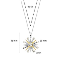 Ti Sento Yellow Gold Plated Cubic Zirconia Pearl White Star Pendant - Michael Jones Jeweller