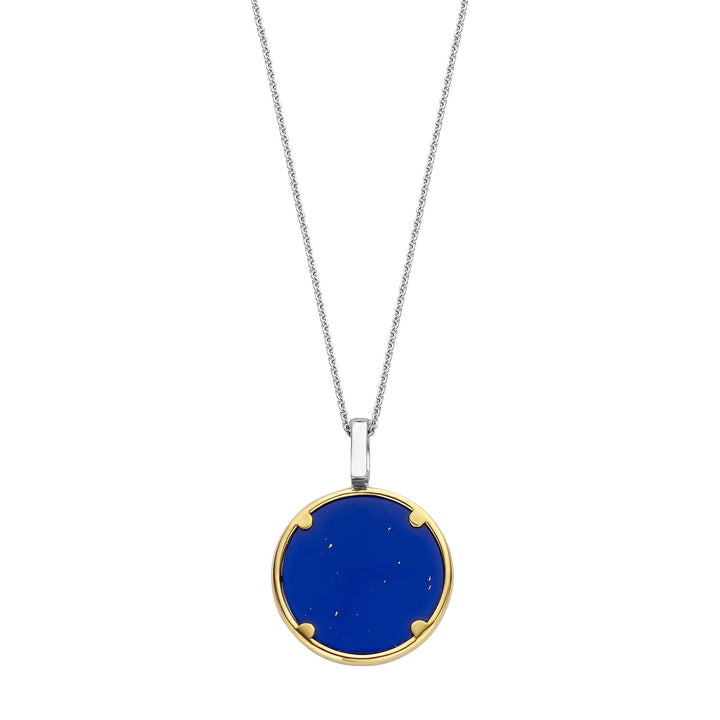 Ti Sento Yellow Gold Plated Cubic Zirconia Lapis Blue Star Pendant