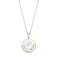 Ti Sento Yellow Gold Plated Mother of Pearl Cubic Zirconia Zodiac Sagittarius Pendant - Michael Jones Jeweller