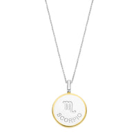 Ti Sento Yellow Gold Plated Mother of Pearl Cubic Zirconia Zodiac Scorpio Pendant