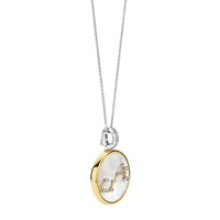 Ti Sento Yellow Gold Plated Mother of Pearl Cubic Zirconia Zodiac Scorpio Pendant - Michael Jones Jeweller