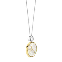 Ti Sento Yellow Gold Plated Mother of Pearl Cubic Zirconia Zodiac Taurus Pendant - Michael Jones Jeweller