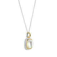 Ti Sento Yellow Gold Plated Mother of Pearl White and Cubic Zirconia Pendant - Michael Jones Jeweller