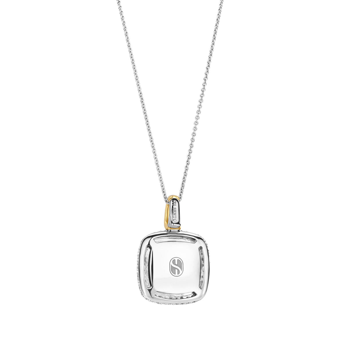 Ti Sento Yellow Gold Plated Mother of Pearl White and Cubic Zirconia Pendant - Michael Jones Jeweller