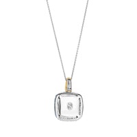 Ti Sento Yellow Gold Plated Turquoise Blue and Cubic Zirconia Pendant - Michael Jones Jeweller