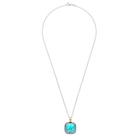 Ti Sento Yellow Gold Plated Turquoise Blue and Cubic Zirconia Pendant