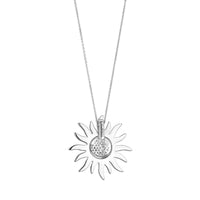 Ti Sento Yellow Gold Plated Cubic Zirconia Sun Pendant - Michael Jones Jeweller