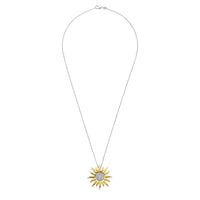 Ti Sento Yellow Gold Plated Cubic Zirconia Sun Pendant - Michael Jones Jeweller