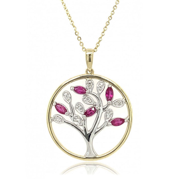 Tree of Life Ruby and Diamond Pendant - Michael Jones Jeweller
