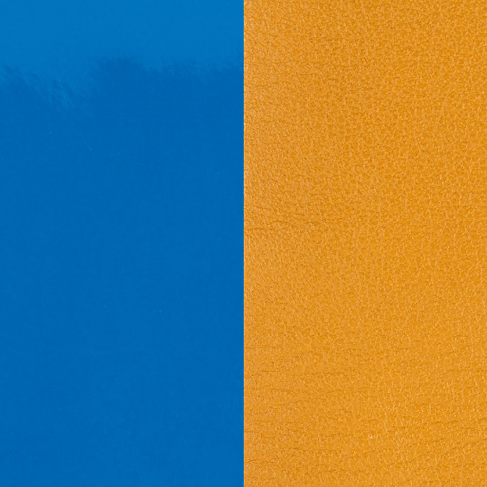 Les Georgettes Pendant Insert 45mm Patent Bright Blue and Mustard Yellow Leather 703110099DE - Michael Jones Jeweller