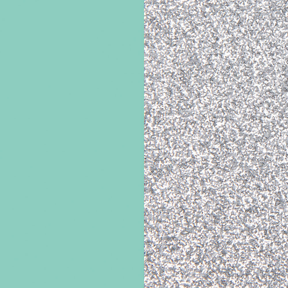 Les Georgettes Ring Insert 8mm Aqua and Silver Glitter Fluid-Perspex 703315284CX - Michael Jones Jeweller