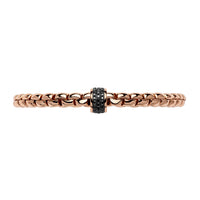 FOPE Flex'it Eka 18ct Rose Gold 0.56ct Black Diamond Set Bracelet Large