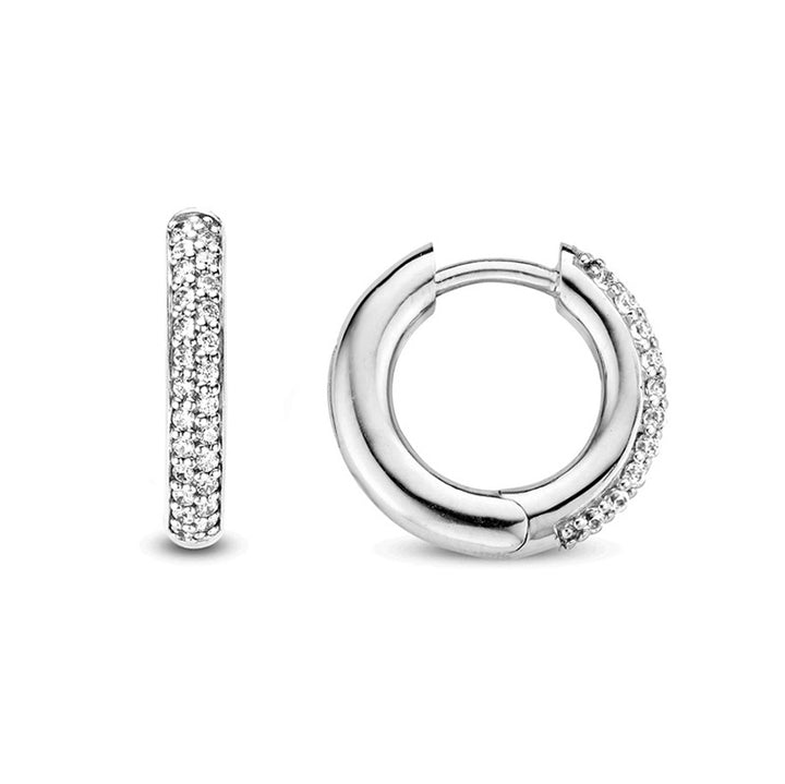 Ti Sento Cubic Zirconia Hoop Earrings - Michael Jones Jeweller
