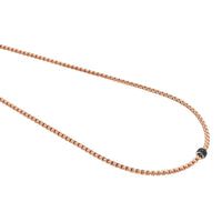 FOPE Flex'it Eka 18ct Rose and White Gold 0.20ct Black Diamond Set Necklace 50cm - Michael Jones Jeweller
