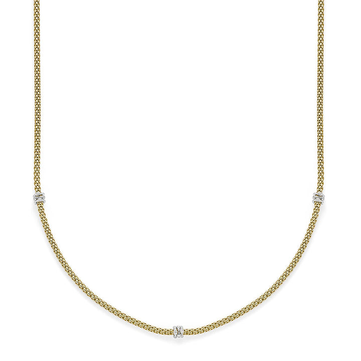 FOPE Flex'it Prima 18ct Yellow Gold 0.37ct Diamond Set Necklace 70cm 741C BBR