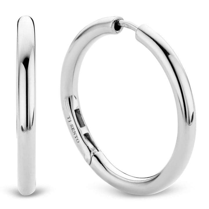 Ti Sento Silver Hoop Earrings