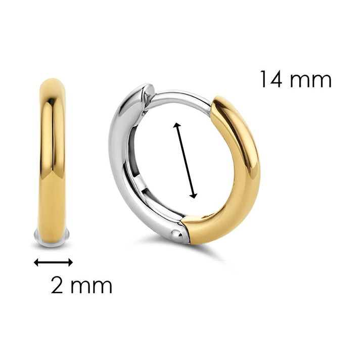 Ti Sento Yellow Gold Plated Hoop Earrings - Michael Jones Jeweller