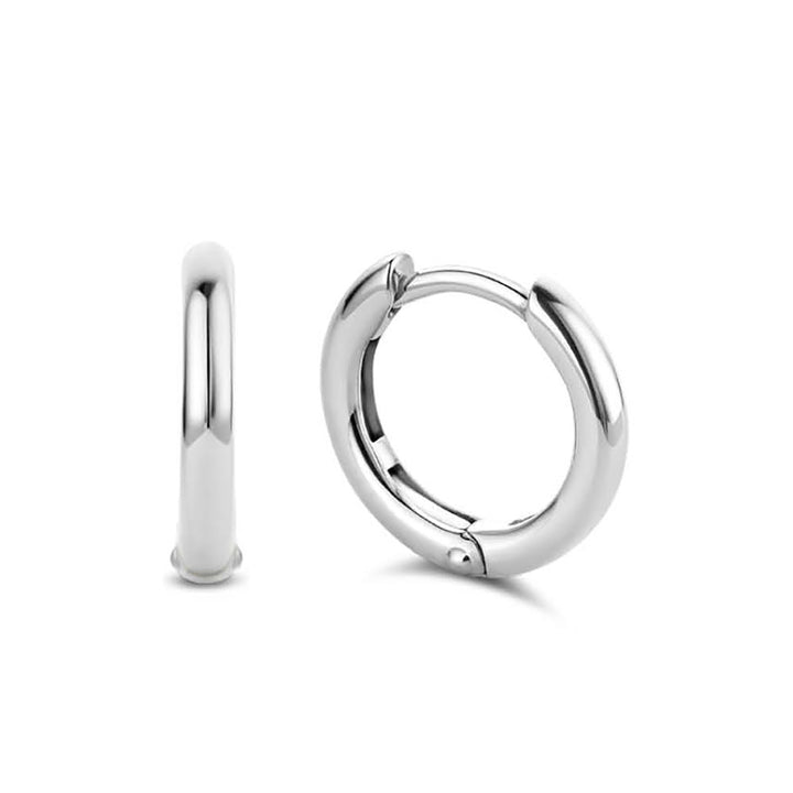 Ti Sento Silver Plain Huggy Earrings - Michael Jones Jeweller