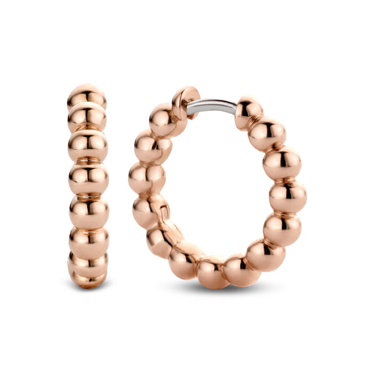 Ti Sento Rose Gold Plated Bubble Hoop Earrings - Michael Jones Jeweller
