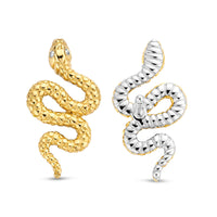 Ti Sento Yellow Gold Plated Cubic Zirconia Snake Stud Earrings