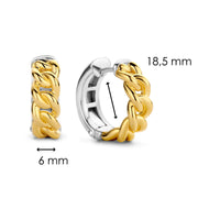 Ti Sento Yellow Gold Plated Curb Link Hoop Earrings - Michael Jones Jeweller