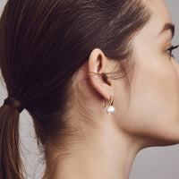 Ti Sento Yellow Gold Plated Pearl White Drop Earrings