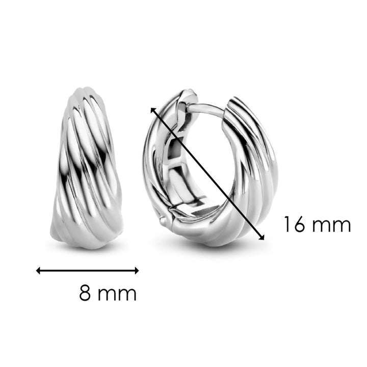Ti Sento Twisted Hoop Earrings 7856SI