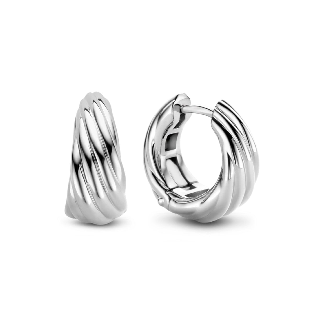 Ti Sento Twisted Hoop Earrings - Michael Jones Jeweller