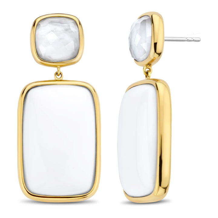 Ti Sento White and Mother of Pearl Drop Earrings - Michael Jones Jeweller