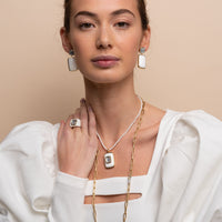 Ti Sento White and Mother of Pearl Drop Earrings - Michael Jones Jeweller