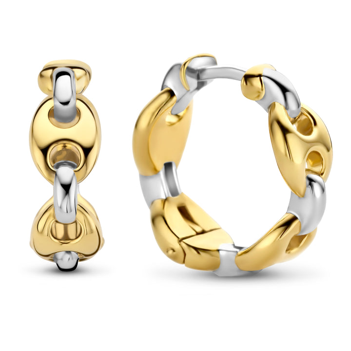 Ti Sento Yellow Gold Plated Coffee Bean Hoop Earrings - Michael Jones Jeweller