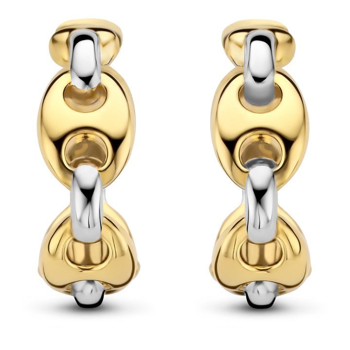 Ti Sento Yellow Gold Plated Coffee Bean Hoop Earrings - Michael Jones Jeweller