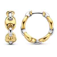 Ti Sento Yellow Gold Plated Coffee Bean Hoop Earrings - Michael Jones Jeweller