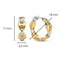 Ti Sento Yellow Gold Plated Coffee Bean Hoop Earrings - Michael Jones Jeweller