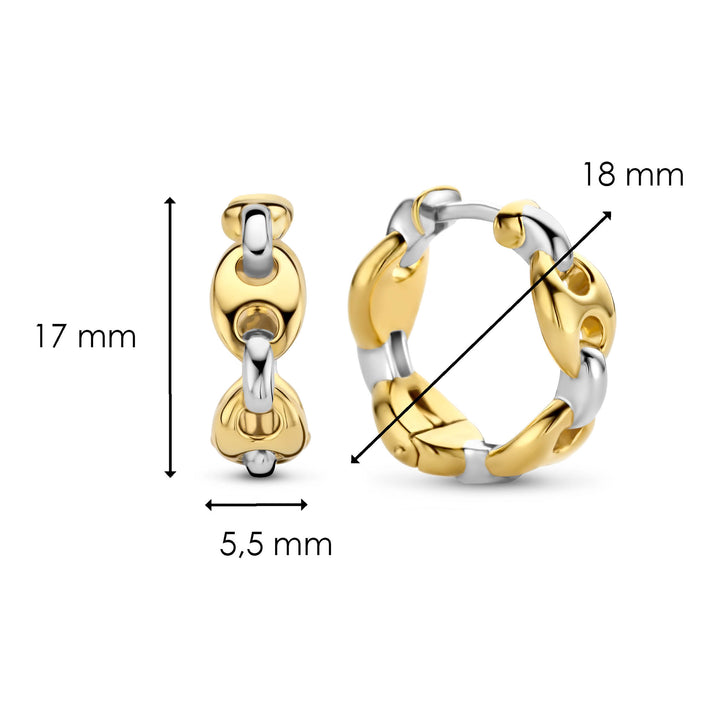 Ti Sento Yellow Gold Plated Coffee Bean Hoop Earrings - Michael Jones Jeweller