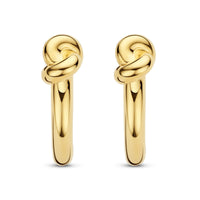 Ti Sento Yellow Gold Plated Knot Hoop Earrings
