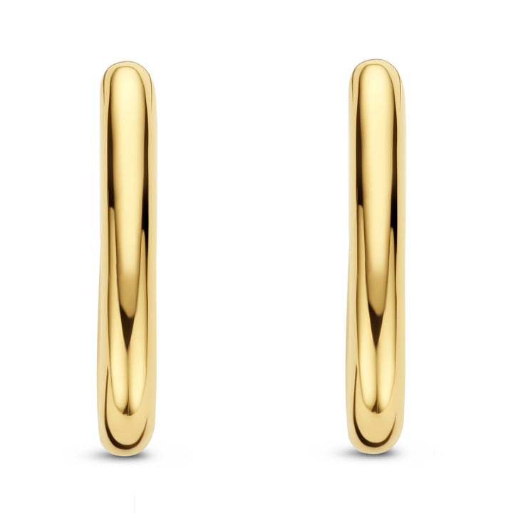 Ti Sento Yellow Gold Plated Oval Hoop Earrings - Michael Jones Jeweller