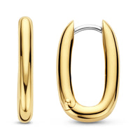 Ti Sento Yellow Gold Plated Oval Hoop Earrings - Michael Jones Jeweller