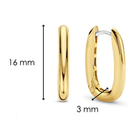 Ti Sento Yellow Gold Plated Oval Hoop Earrings - Michael Jones Jeweller