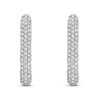 Ti Sento Cubic Zirconia Set Oval Hoop Earrings