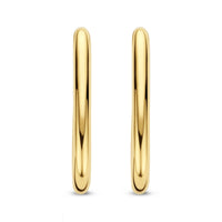 Ti Sento Yellow Gold Plated Enlongated Oval Hoop Earrings