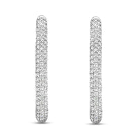 Ti Sento Cubic Zirconia Set Elongated Oval Hoop Earrings - Michael Jones Jeweller
