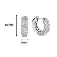 Ti Sento Pavé Cubic Zirconia Hoop Earrings