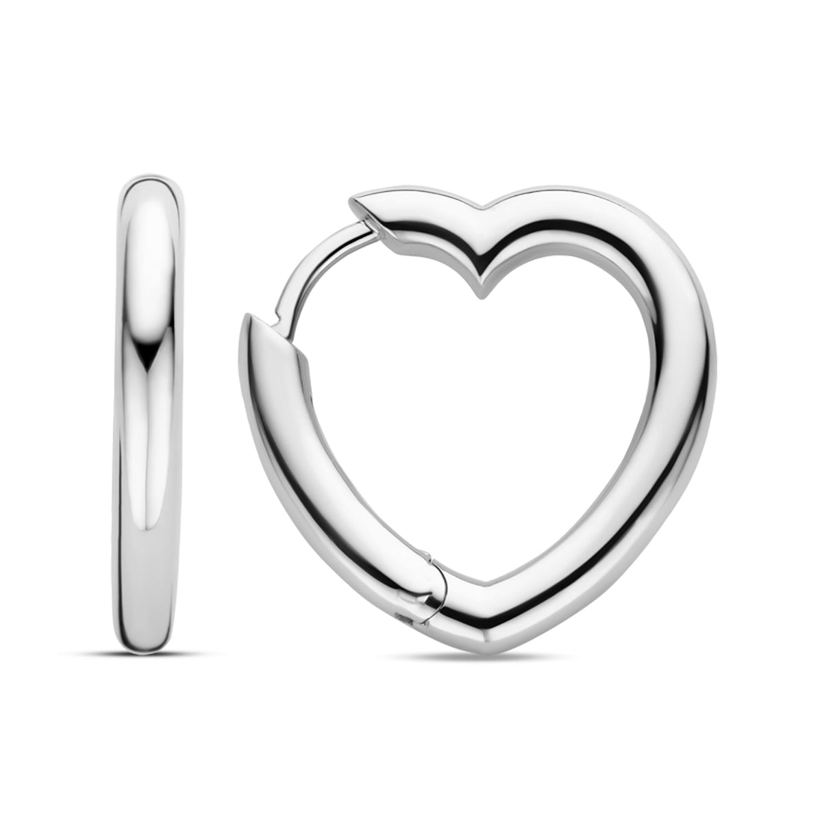 Ti Sento Heart Shaped Hoop Earrings - Michael Jones Jeweller