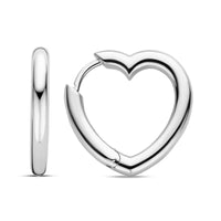 Ti Sento Heart Shaped Hoop Earrings - Michael Jones Jeweller