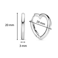 Ti Sento Heart Shaped Hoop Earrings - Michael Jones Jeweller