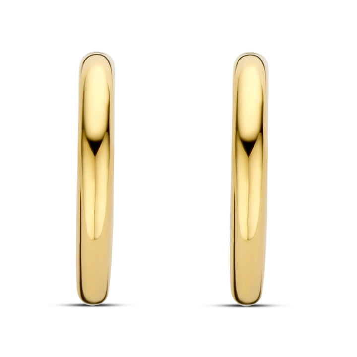 Ti Sento Yellow Gold Plated Heart Shaped Hoop Earrings - Michael Jones Jeweller